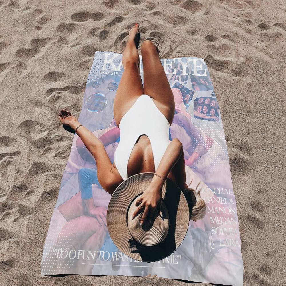 Kpop Band K-Katseyes Microfiber Beach Towel Absorbent Quick Dry Soft Yoga Swimming Resort Mountain Climbing Towel