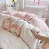 High-Density Cotton Towel-Style Embroidered Bed Sheet & Pillowcase Set