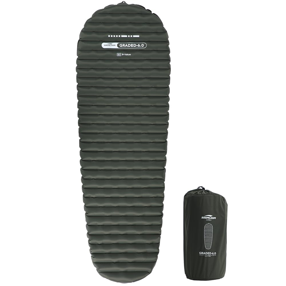 

Soomloom Кемпинговый надувной матрас СОРТНЫЙ Высокоизолированный Низкотемпературный Холодостойкий Насос Сумка в комплекте Компактный Легкий 600г Портативная надувная кровать