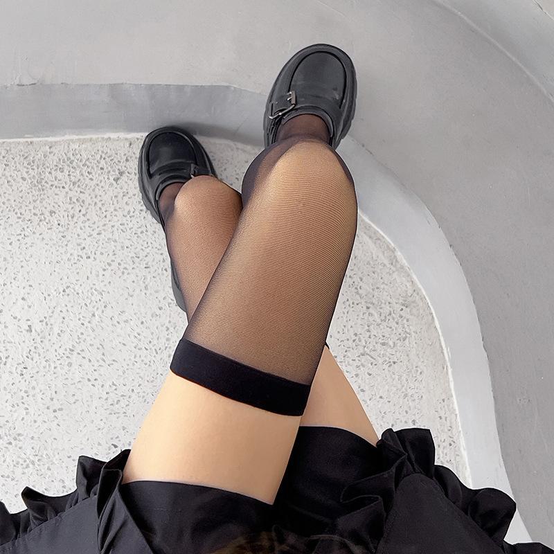 Stockings Spring And Summer Thin Women, Long Knee Socks Solid Color Anti-Hook Silk Sexy And Thin Jk Calf Socks Wholesale