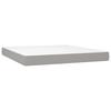 Box Spring Bed with Mattress Light Grey 160 x 200 cm Fabric