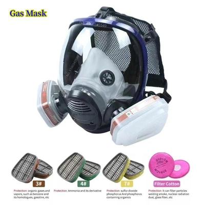 Masque à gaz chimique 6800, respirateur anti-poussière, masque facial complet antibuée, filtre pour gaz acides industriels, soudage, peinture en aérosol, insecticide