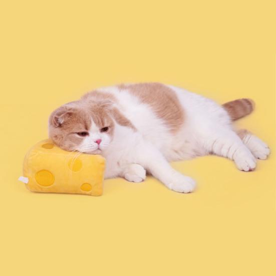 Pet Toy Creative Shape Wear Resistant Attractive Puppy Kitty Toy Cheese Modeling Chew Toy for Home