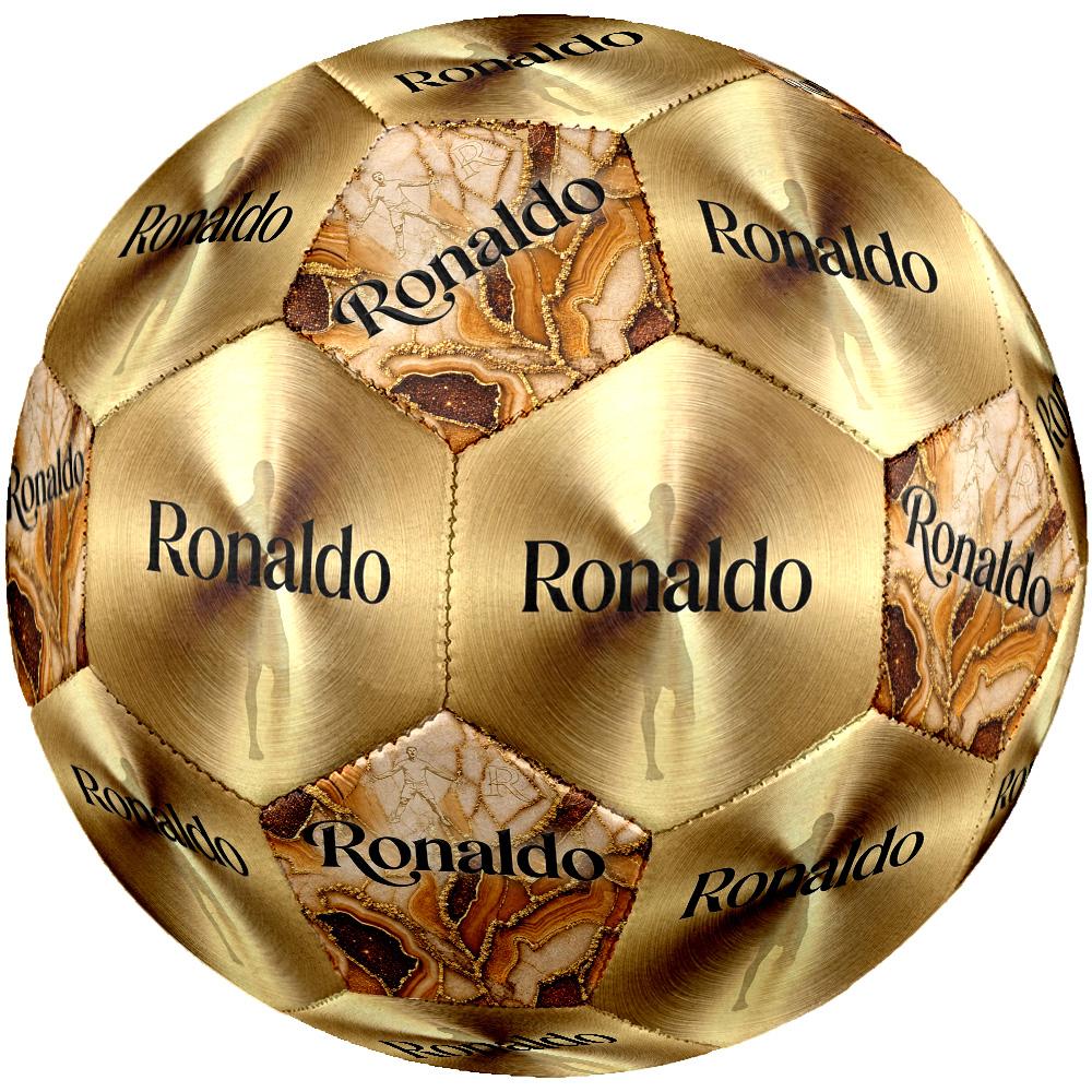 Ronaldo's Golden Ronaldo Celebration Size 5 Soccer Football Machine Sewn Indoor/Outdoor Training and Matches Ideal for Soccer Enthusiasts