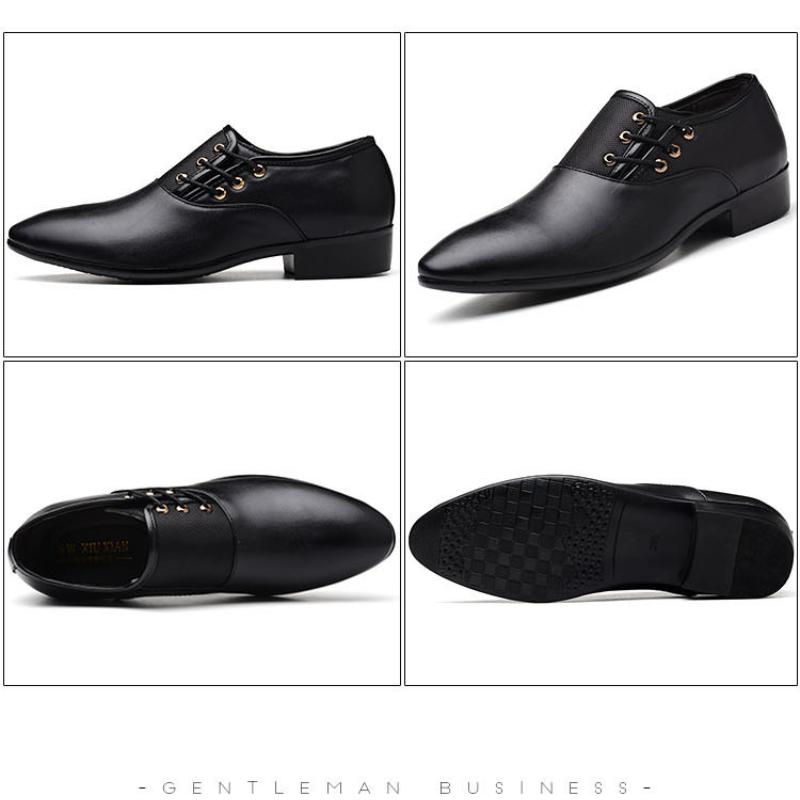 2024 New Men's Oxford Shoes Comfortable Men's Leather Shoes Soft Wear-resistant Thick-soled Men's Formal Shoe Mocasines Hot Sell