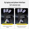 3-in-1 USB Extension Cable Splitter for Computer, Laptop & Phone Charging