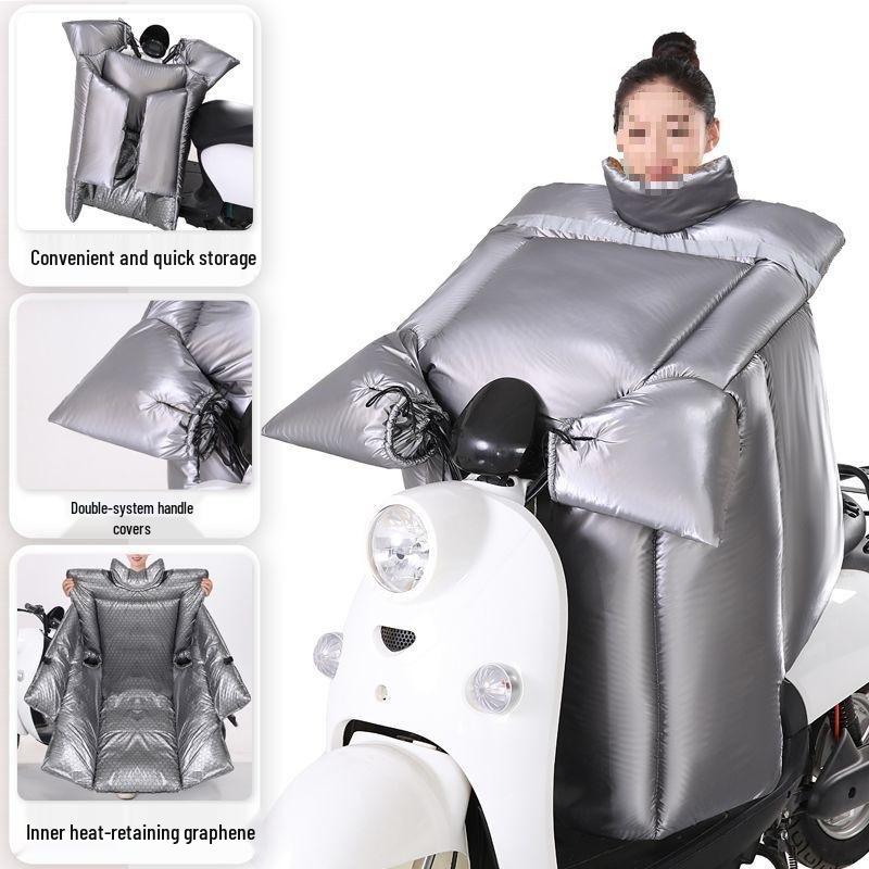 Graphene Electric Car Windshield Winter Plush 2025: Thickened, Waterproof, Cold-Proof, Windproof for Battery Motorcycles.