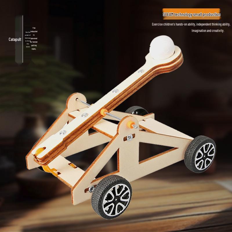DIY Trebuchet Science Experiment Kit for Kindergarten - Handmade Educational Toy