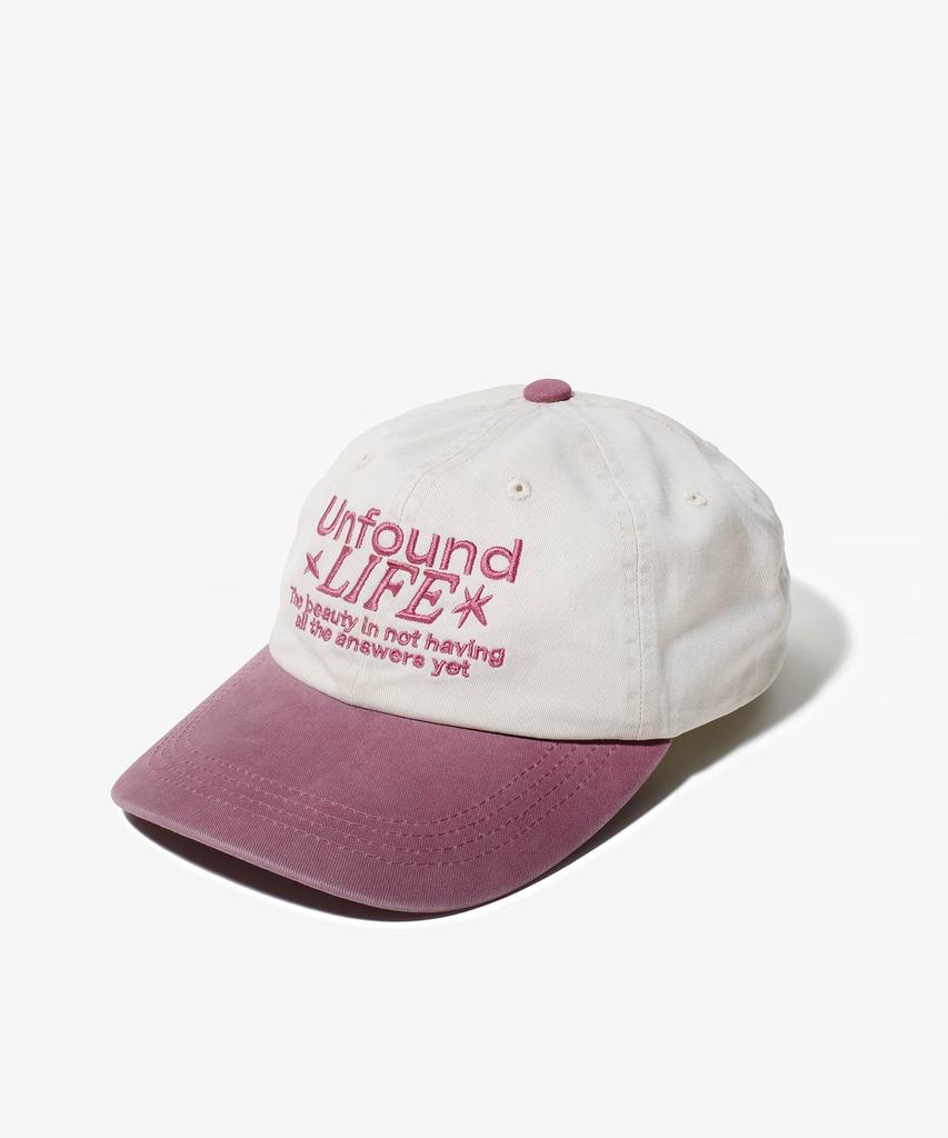 Beollunpeulenjeu Unfound Life Two-Tone Washed Ball Cap Burgundy
