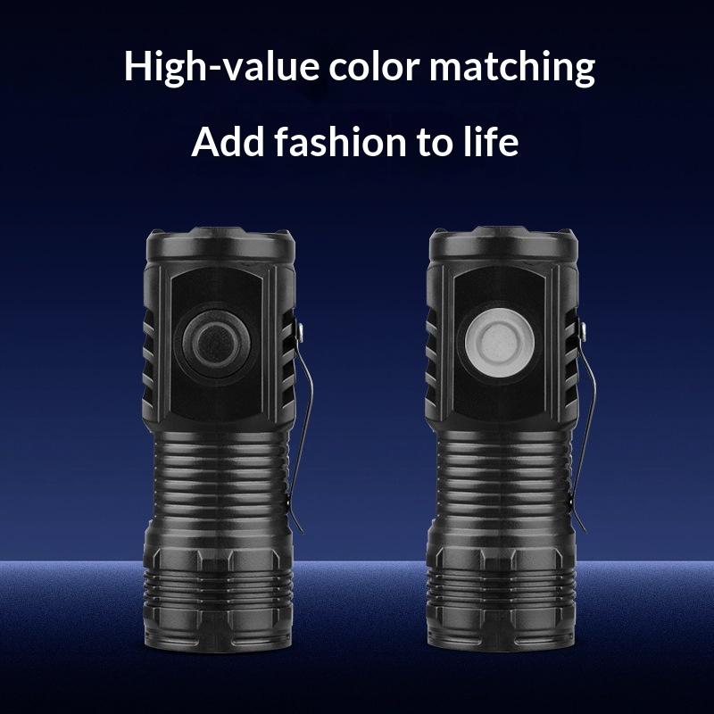 Portable Mini Led Flashlight 3Led Ultra Strong Light Flash Light Usb Rechargeable Built-In Battery With Pen Clip
