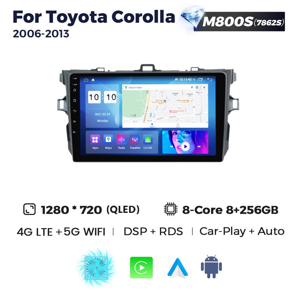 Navifly 8Core 2Din Android Car Radio Multimedia Video Player For Toyota Corolla E140 150 2006-2013 Autoradio BT Carplay Auto GPS