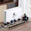 Kung Fu Tea Set Ceramic Gradual Change Tea Pot Cover Bowl Set with Tea Tray Light Luxury High-end Tea Cup Gift Box