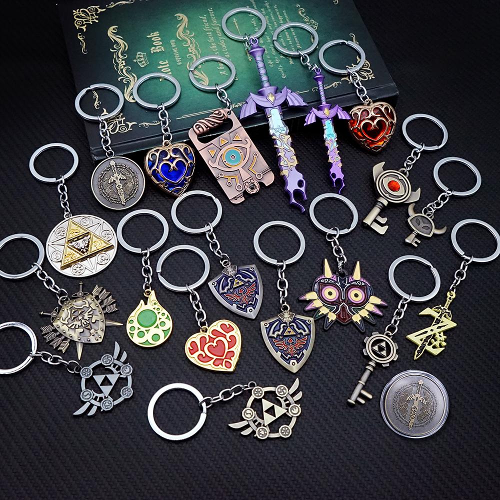Tears of The Kingdom Keychain Breath of the Wild Key Chain Keychains for Men Game Accessories Car Key Ring Pendant llaveros