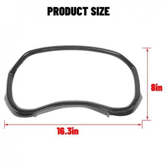 Dashboard Meter Trim Cover Decor Frame For Dodge Ram 1500 2018- Carbon Fiber