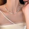 Strong Tears Recommendation~ Popular Xiaomi Beads Ring Broken Silver Advanced Sense Clavicle Chain Cold Wind