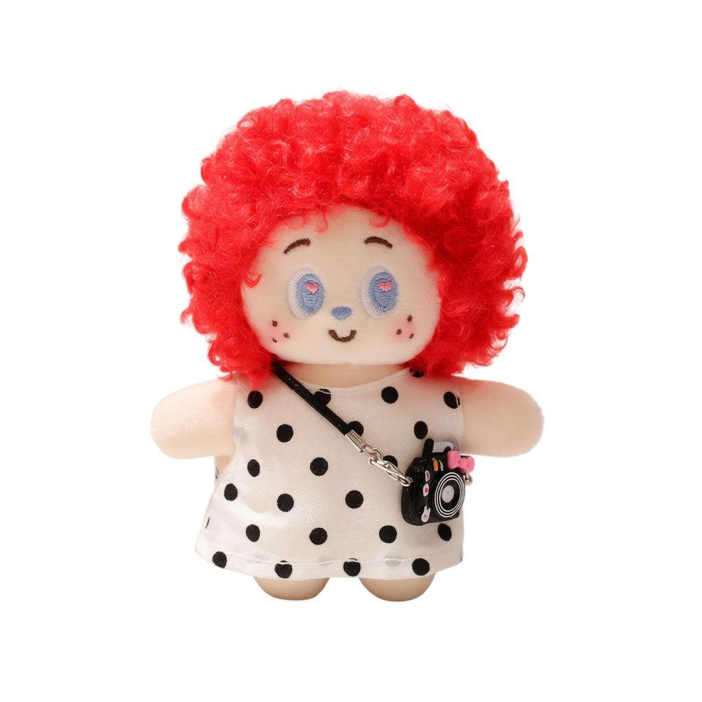 Cute Haired Freckled Girl Plush Doll - Soft Fuzzy Stuffed Animal for Kids
