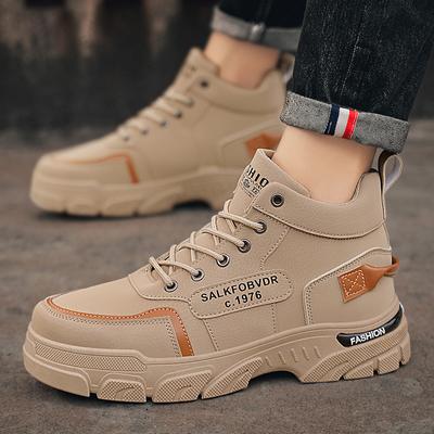 Mens Boots Casual Shoes Winter Leather Designer Luxury Ankle Boots Platform Work Safety Shoes Sneakers Botas Para Hombre