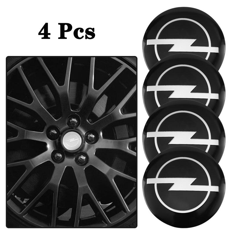 For Opel Corsa 4Pcs 56mm Car Wheel Stickers Center Hub Cap Car Emblem Badge Decal For Opel Astra Insignia Vivaro Corsa Mokka Zafira Vectra OPC
