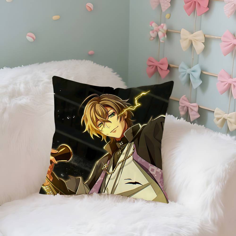 

Game Hypnosis Mic Division Pillow Case Throw Pillow Cover Nordic Vintage Style Cushion Covers Home Living Room Sofa Couch Seat 16x16Inch