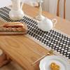 Nordic Simple Black & White Jacquard Table Runner