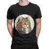 Maine Coon Stained Glass Maine Coon Novelty 100 Cotton TShirt Maine Coon Tops Tees For Unisex
