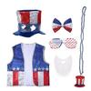 Patriotic Independence Day Outfits American Flag Costumes Accessories 4th of July Costume for Dress Up Cosplay Party