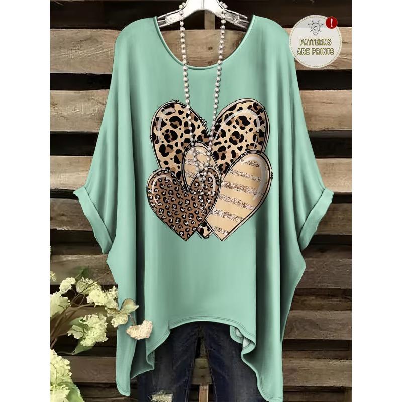 Fashion New Arrival Plus Size Bastet Egyptian Cat Goddess Print Women's Top Elegant Casual Style Round Neck Long Sleeve T-Shirt