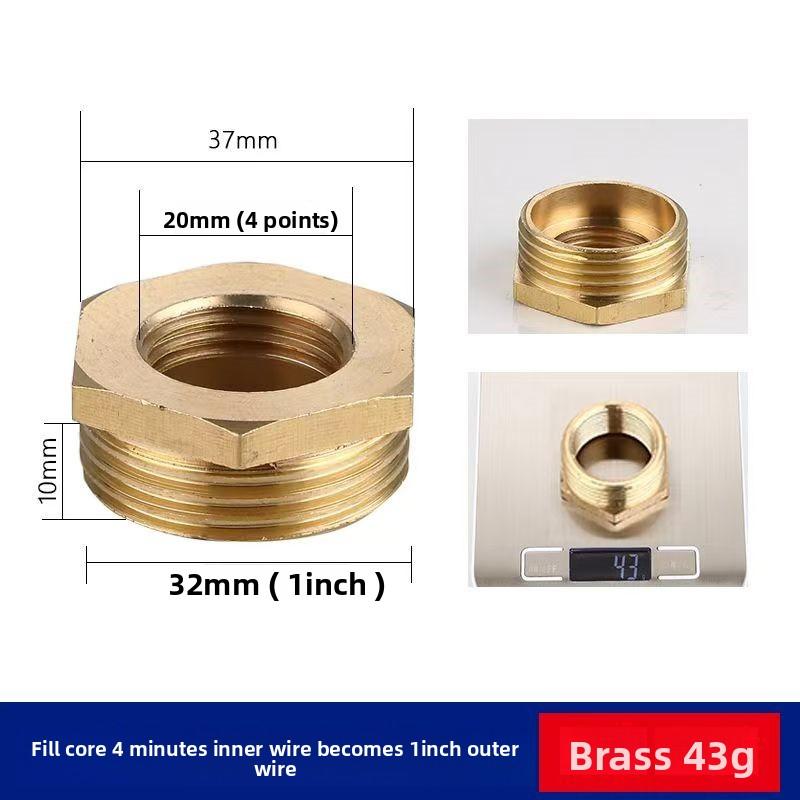 Brass Hex Bushing Reducer Pipe Fitting 1/8 1/4 3/8 1/2 3/4 F to M Threaded Reducing Copper Water Gas Adapter Coupler Connector