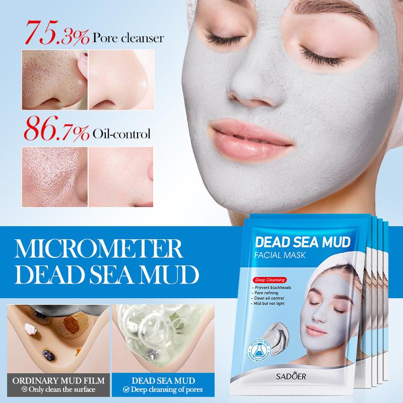 Dead Sea Mud Cleansing Mask SADOER Deep Cleansing Blackhead Removal Mask