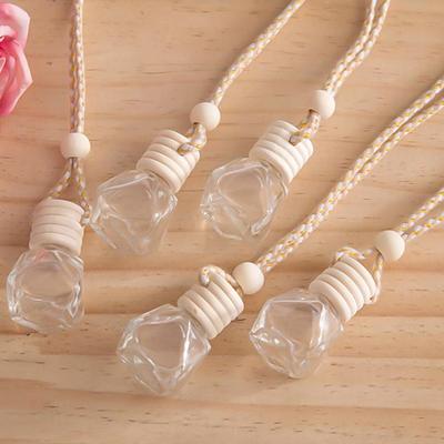 1~10PCS Car Hanging Glass Bottle Air Freshener Empty Bottle Aromatherapy Pendant Diffuser Car Decoration Aromatherapy Ornament