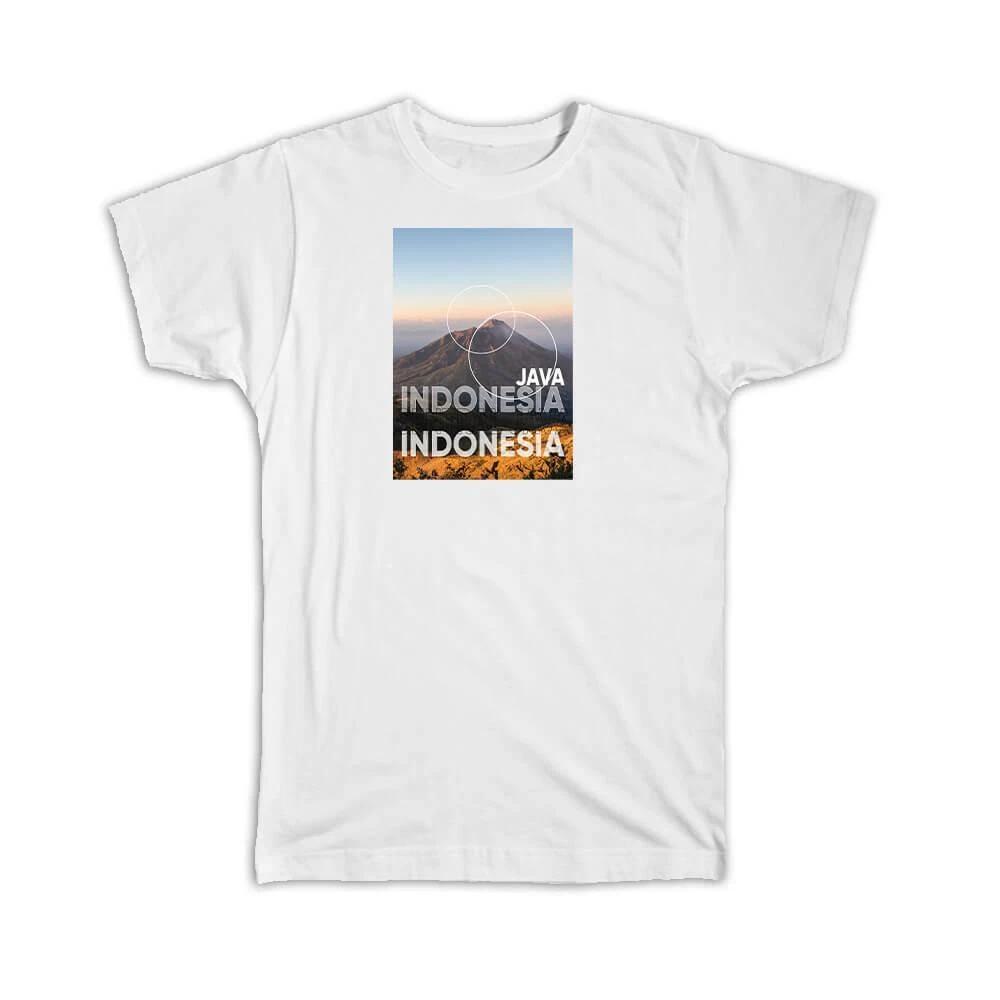 Gift T-Shirt : Mount Merbabu Central Java Indonesia Nature Graphic Indonesian L