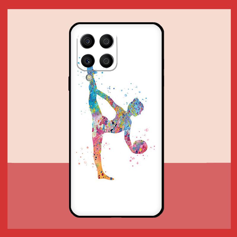 Gymnastics Watercolor Printing Case For Samsung Galaxy M56 M12 M06 M32 M52 M35 M55 M15 M11 M13 M14 M16 M36 M31 M53 M34 M54