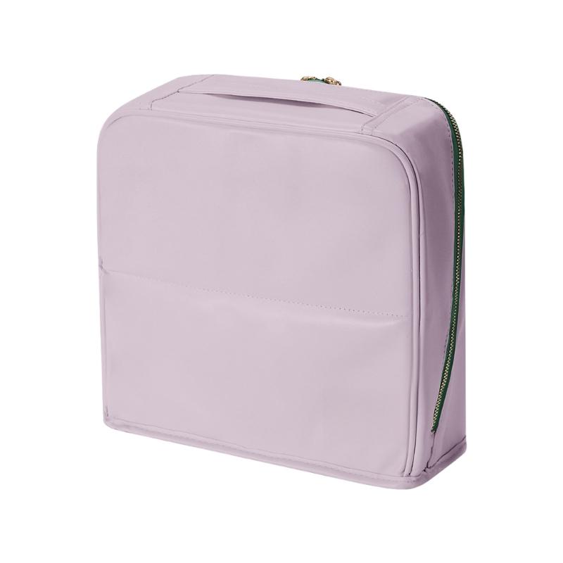 

Leather Makeup Bag Hanging Luggage Uprights Cosmetic Organizers For Cosmetics Accessories Jewelry And Stationery L фиолетовый
