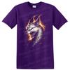 Fierce Wolf Spirit T Shirt with Flames and Energy Graphic Art Tee