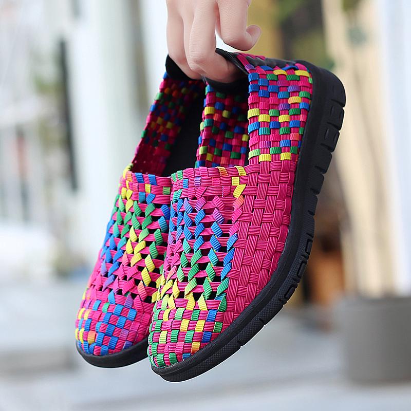 Summer Women Sneakers Comfort Casual Nurse Plus Size Flats Loafers Soft Beach Walking Sports Shoes Lightweight Slip On