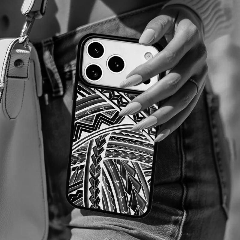 Maori Tribal Samoan Polynesian Phone Case For iPhone 17 Air 14 15 13 12 Max Cover For Apple 16e 11 Pro Max Plus Coque