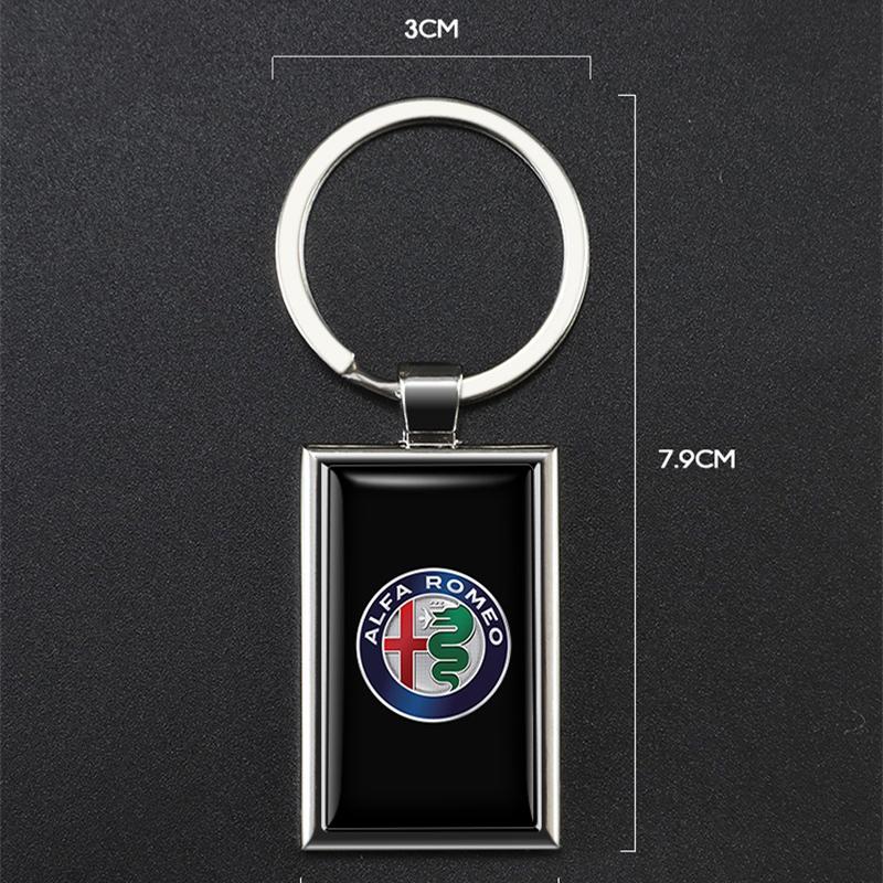IJOPV1 For Alfa Romeo Car Keychain Pendant Key Chain Cospaly Accessories Keyring for Women Men Jewelry Gifts