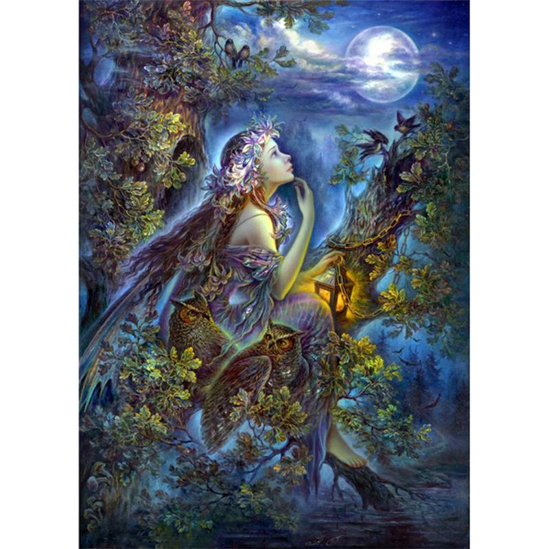5D Diy Diamond Painting Flowers Woman Wings Cross Stitch Kits Full Round Drill Embroidery Mosaic Art Picture Of Bedroom Decor