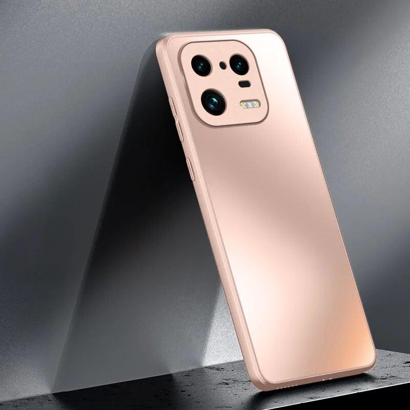 AG Silicon Matte Glass Case for Xiaomi Mi 14 13 13T 12 12x 12T 11 Ultra 10 Poco F3 F4 F5 Pro Frosted Camera Lens Shockproof Protective Case