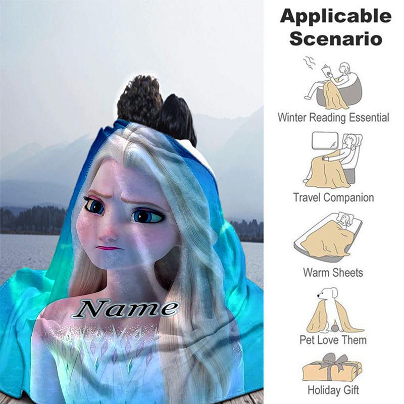 Custom 1pc Frozen Sisters Adventure Blanket, Soft And Comfortable Blanket, Casual Warm, Camping Travel Blanket, Birthday Gift Q91061