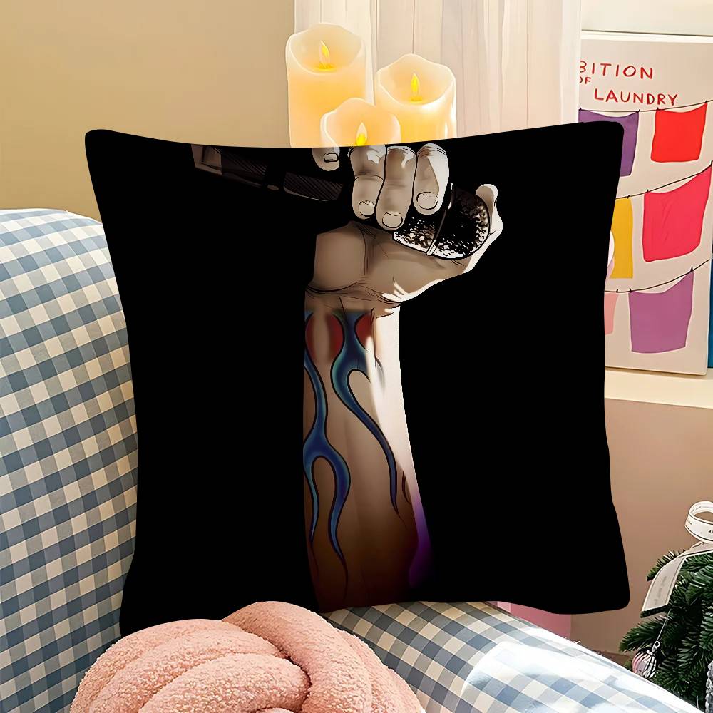 Rock Band L-Linkin Cool P-Park Kissenbezug Quadratisches Kissen Schlafzimmer Sofa Freizeit Komfortkissen Auto Wohnzimmer Heimdekoration