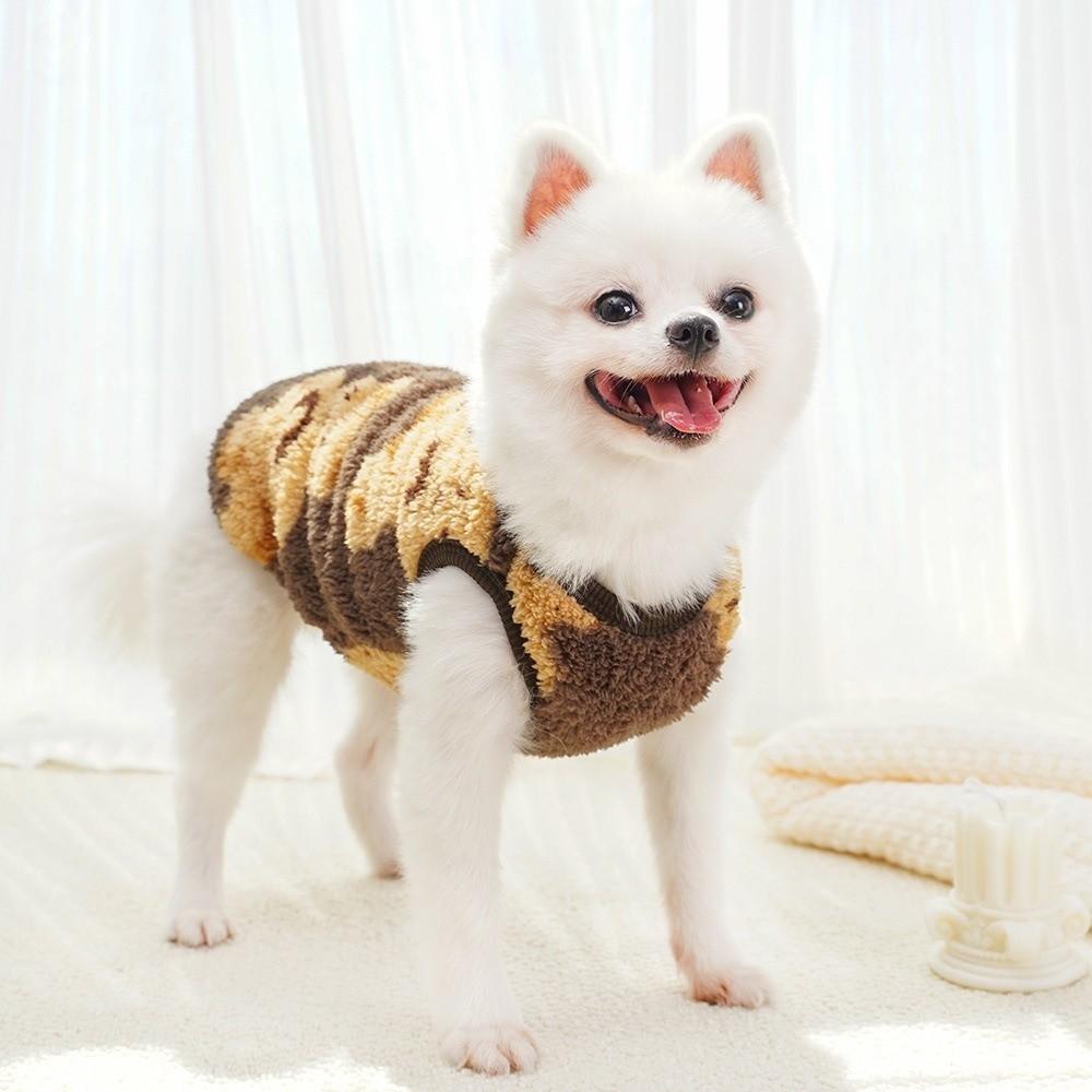 Trendy XS-9XL Winter Puppy Clothes Warm Fleece Dog Sweater Dog Vest Cute Bear Pattern Pet Supplies Vest Pitbull New Year's Gift