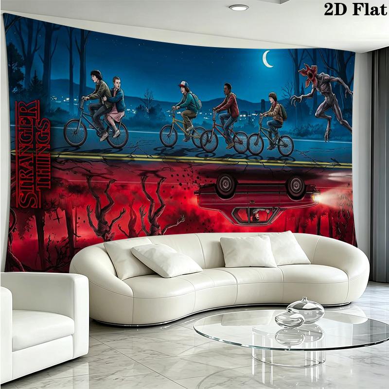 Stranger Series Wall Tapestry Aesthetic Wall Hanging Printed Fabric Blanket Decorative Tapestries for Bedroom Living Room Home Decor