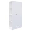 Wardrobe 70*40*170cm, Single-Door Design, with Shelves and Drawers, Pure White