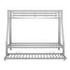 Children's Bed Bunk Bed 90(140)x200cm, Metal Bed with Ladder On Both Sides, Bunk Bed with Pull-out Bed and Fall Protection