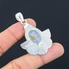 Rainbow Moonstone Stone 925 Sterling Silver Sister Ethnic New Pendant Jewelry