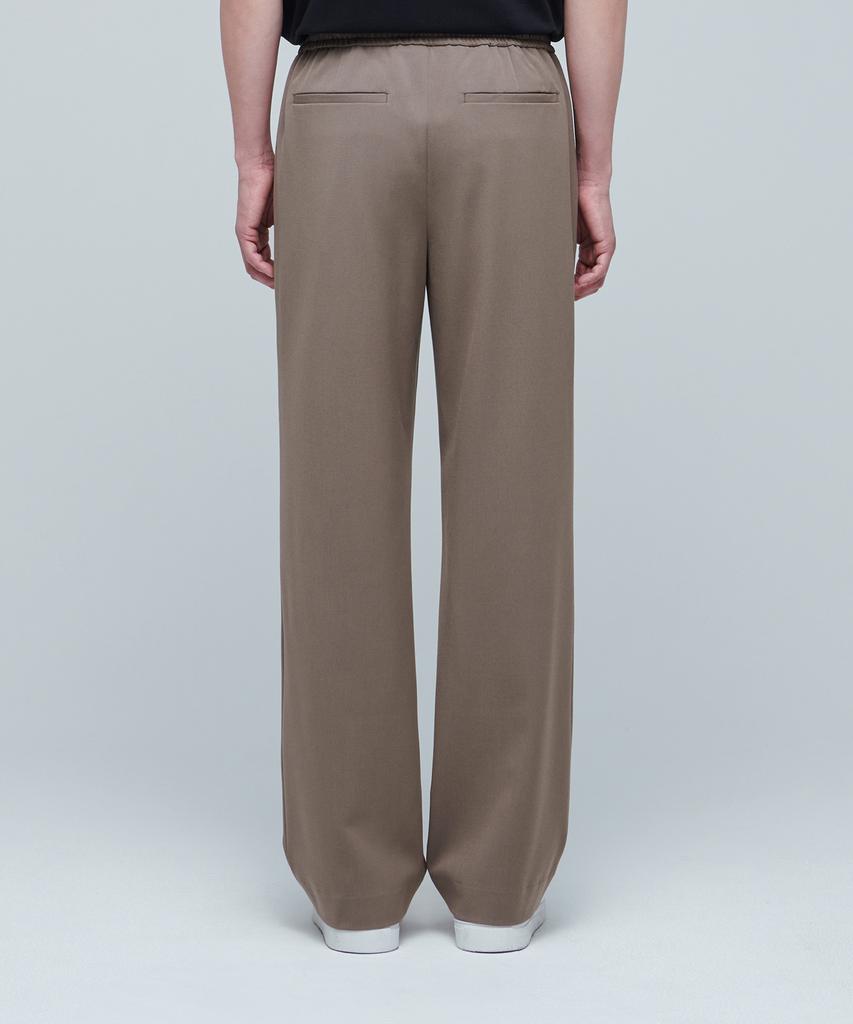 MUSINSA STANDARD Genderless Wide Elastic Waist Slacks [Dusty Beige]