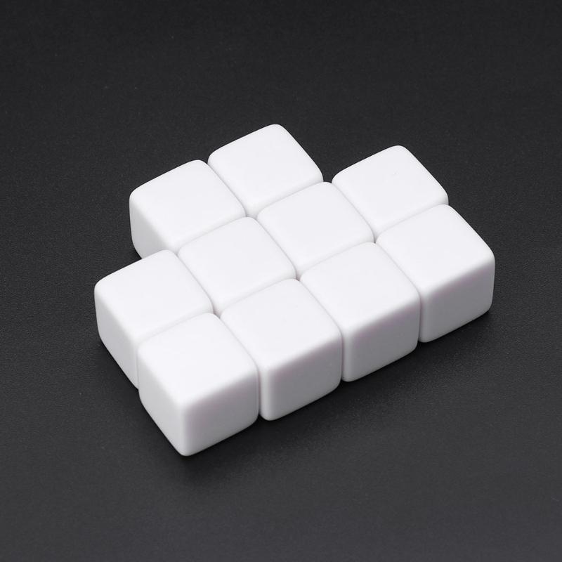 White Blank Dice Game Props Educational Toys Club/Party/Family Games Accessories