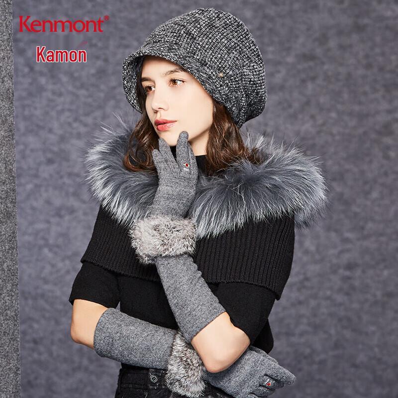 Женские зимние перчатки Kenmont с сенсорным экраном из кроличьей шерсти M