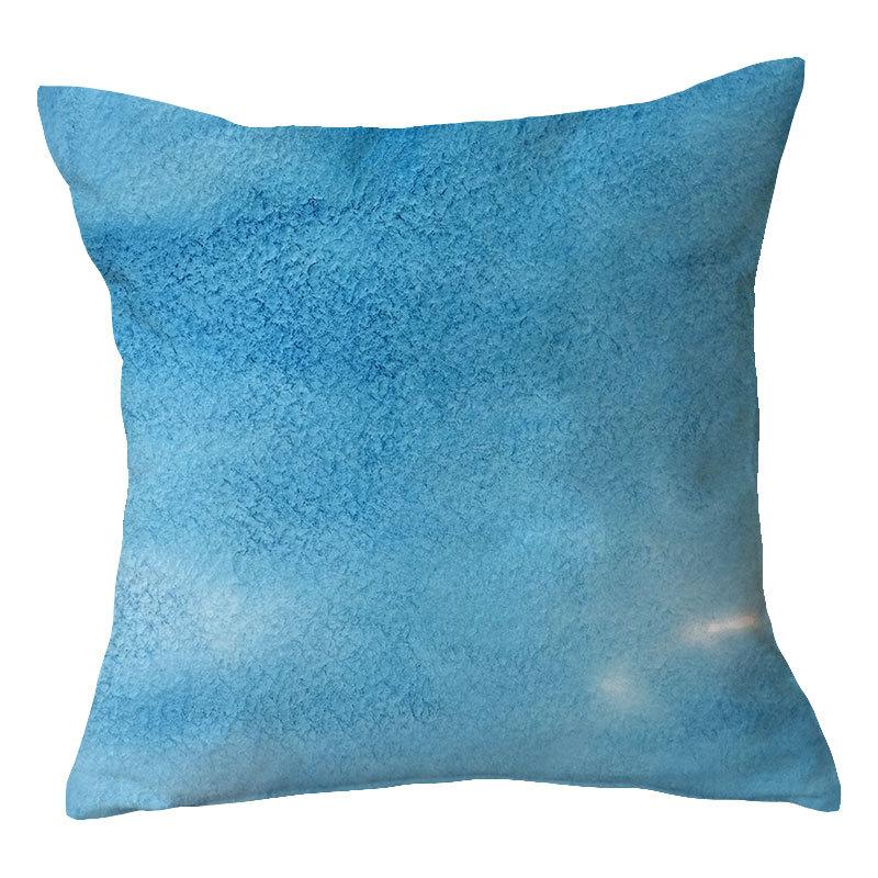 Simple New Blue Geometric Plush Pillowcase Home Fabric Sofa Pillow Cushion Cover Design